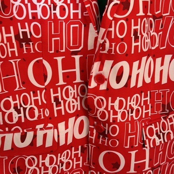 OppoSuits Men's Festive Christmas Holiday Ho Ho Ho Blazer NWOT Size M 38-40 - Picture 6 of 7